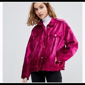 ⭐️ NWT Free People Velvet Trucker Jacket ⭐️